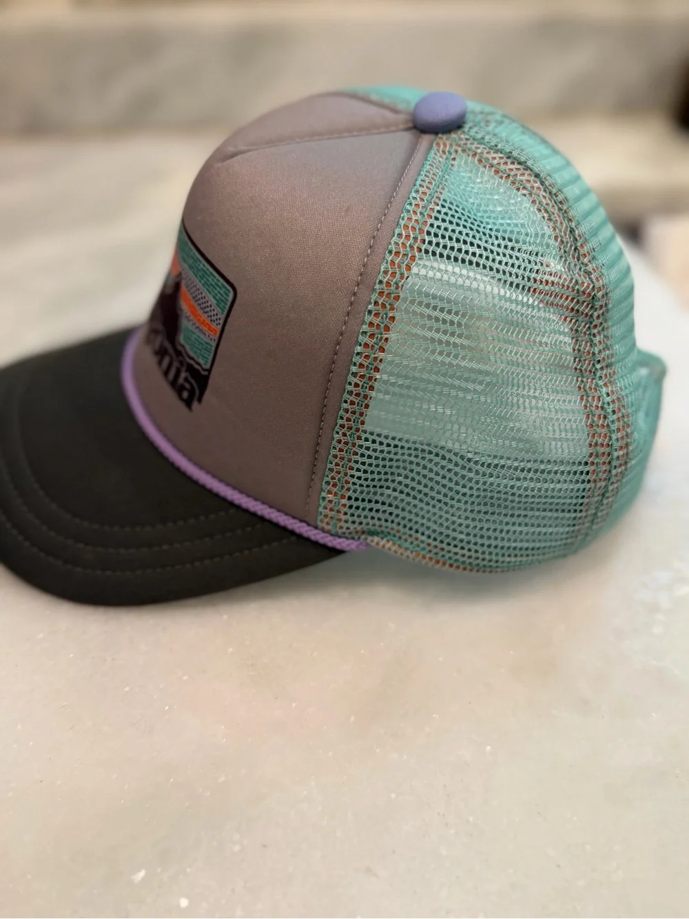 Patagonia Kids Fitz Roy Trucker Hat Youth Snapback Mesh Baseball Cap OS